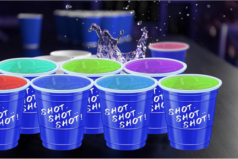 cssopenss 120 pcs Blue Plastic Shot Glasses 2 oz blue shot cups Gender Reveal shot glasses disposable for drinking Tastings served Snacks Jello Tastings and Samples - Image 5